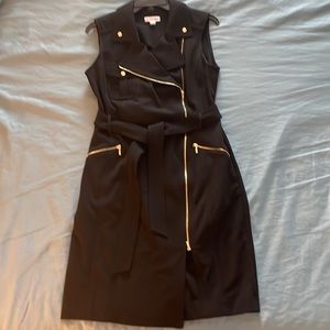 Black Calvin Klein dress with gold details, size 10